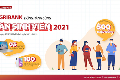 Agribank đồng hành cùng tân sinh viên năm 2021 với 100 giải thưởng hấp dẫn