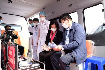Hà Nội: Diễn tập vận hành trạm y tế lưu động tại khu công nghiệp