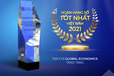 Tạp chí The Global Economics vinh danh PVcomBank là Ngân hàng số tốt nhất Việt Nam năm 2021