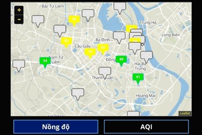 Sau mưa, chất lượng không khí tại Hà Nội xấu dần
