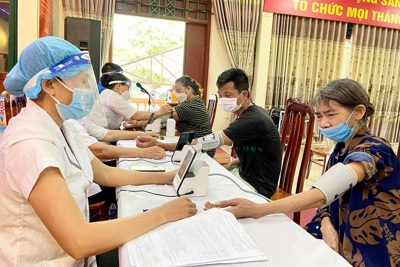 Huyện Thạch Thất tổ chức lấy 12.700 mẫu xét nghiệm Covid-19 cho người dân