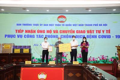 Hà Nội tiếp nhận 182 tỷ đồng ủng hộ phòng, chống dịch của các đơn vị, doanh nghiệp