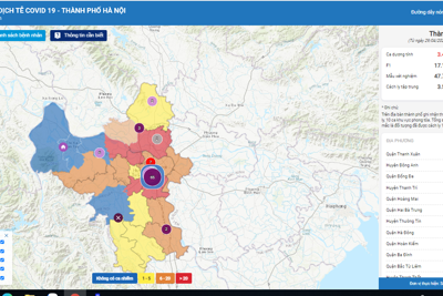 Bản đồ dịch tễ Covid-19 Hà Nội giúp người dân xác định "vùng đỏ", "vùng xanh"
