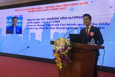 Chung khảo Hội thi Báo cáo viên, tuyên truyền viên giỏi quận Cầu Giấy năm 2021