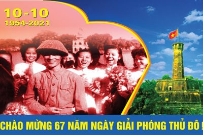 Hà Nội triển khai trang trí tuyên truyền kỷ niệm 67 năm Ngày Giải phóng Thủ đô