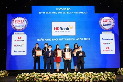 HDBank khẳng định vị thế top 5 ngân hàng uy tín nhất Việt Nam