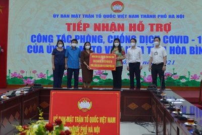 Hà Nội: Tiếp nhận ủng hộ trên 70 tấn hàng hóa từ tỉnh Hòa Bình cùng chia sẻ khó khăn do dịch Covid-19