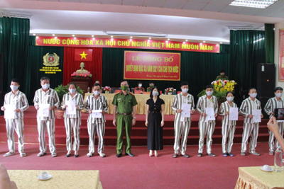 Hải Dương: 67 phạm nhân trại giam Hoàng Tiến được tha tù trước thời hạn