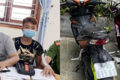 Bắt đối tượng trộm cắp xe máy ở Hà Nội đi hơn 500km về quê để tiêu thụ