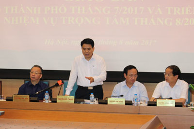 Hội nghị giao ban tháng 7/2017 của  UBND TP Hà Nội