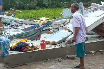 Kiên Giang: Lốc xoáy làm sập và tốc mái hơn 60 căn nhà, nhiều người bị thương