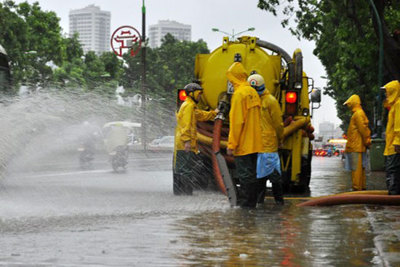 Hà Nội: Đảm bảo thoát nước do ảnh hưởng của bão số 10