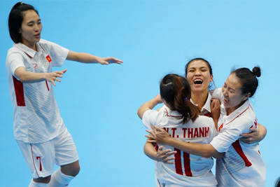 Tuyển Futsal nữ Việt Nam giành trọn 3 điểm