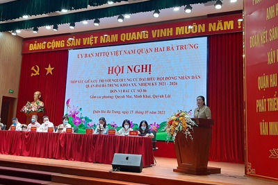 Quận Hai Bà Trưng: Cử tri mong các ứng cử viên nếu trúng cử đại biểu HĐND quận sẽ có nhiều sáng kiến giúp ngăn chặn dịch Covid-19