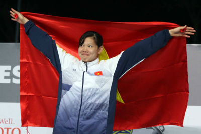 Ánh Viên giành Vàng - Đoàn Thể thao Việt Nam vươn lên vị trí thứ 3