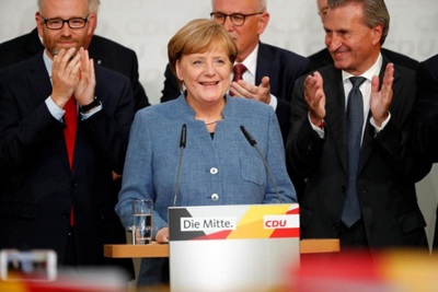 Thủ tướng Đức Angela Merkel tiếp tục đắc cử nhiệm kỳ thứ 4