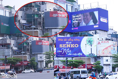 Biển quảng cáo quá khổ ở Hà Nội: Bao giờ chấm dứt tái vi phạm?