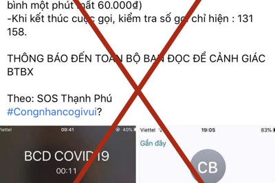 Thuê bao bị mất cước phí khi nghe tổng đài Ban Chỉ đạo Covid-19 là tin giả