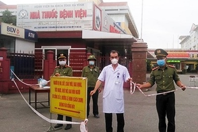 Bệnh viện Đa Khoa tỉnh Hà Tĩnh đã được dỡ bỏ phong tỏa tạm thời
