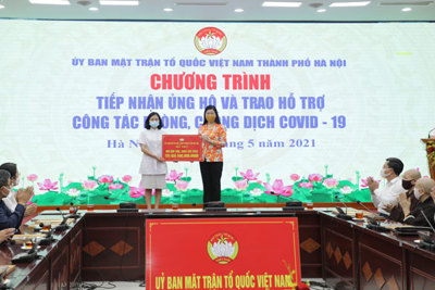 Hà Nội: Tiếp nhận 11,37 tỷ đồng ủng hộ công tác phòng, chống dịch Covid-19