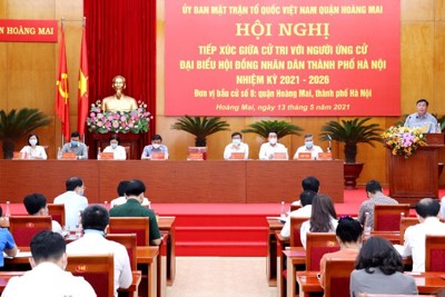 Cử tri quận Hoàng Mai đánh giá cao chương trình hành động của các ứng cử viên đại biểu HĐND TP Hà Nội khóa XVI