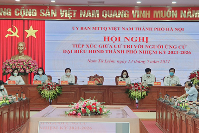 Ứng viên HĐND TP Hà Nội vận động bầu cử tại quận Nam Từ Liêm