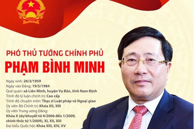 [Infographic] Tóm tắt quá trình công tác của Phó Thủ tướng Chính phủ Phạm Bình Minh