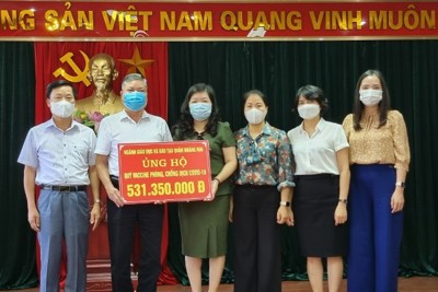 Ngành GD&ĐT quận Hoàng Mai ủng hộ Quỹ vaccine phòng, chống Covid-19 hơn 531 triệu đồng