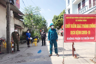 Bắc Giang: Điều chỉnh từ cách ly xã hội sang giãn cách xã hội tại huyện Hiệp Hòa