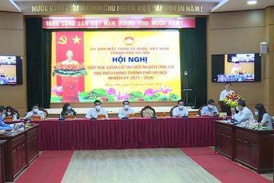 Các ứng cử viên đại biểu HĐND TP Hà Nội tiếp xúc cử tri huyện Đông Anh
