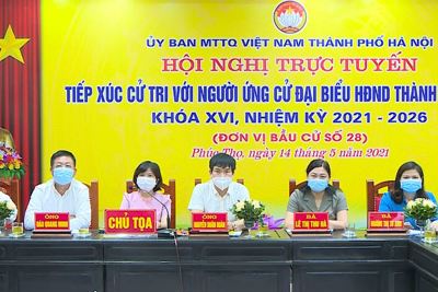 Các ứng cử viên đại biểu HĐND TP Hà Nội khoá XVI tiếp xúc cử tri huyện Phúc Thọ