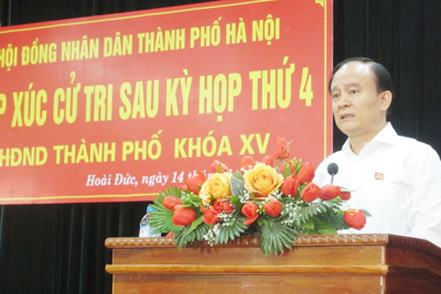 Phó Chủ tịch Thường trực HĐND TP Nguyễn Ngọc Tuấn tiếp xúc cử tri huyện Hoài Đức
