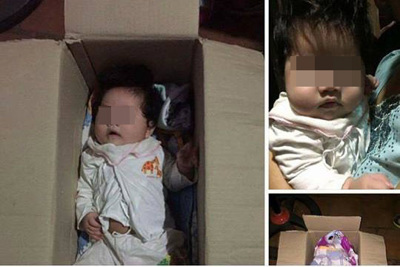 Bé gái 4 tháng tuổi bị bỏ rơi trong thùng giấy