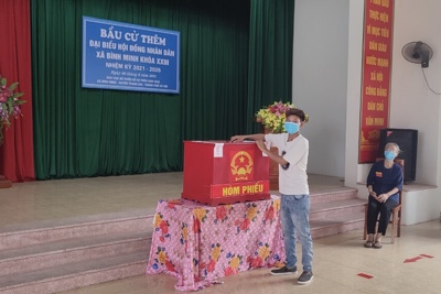 Huyện Thanh Oai: 99% cử tri đi bỏ phiếu, đã bầu đủ số lượng đại biểu HĐND xã Bình Minh nhiệm kỳ 2021 - 2026