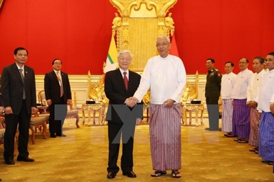 Tổng Bí thư Nguyễn Phú Trọng gửi điện cảm ơn Tổng thống Myanmar