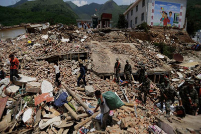 Trung Quốc lại rung chuyển vì động đất mạnh 7,3 độ richter ở tỉnh Thanh Hải
