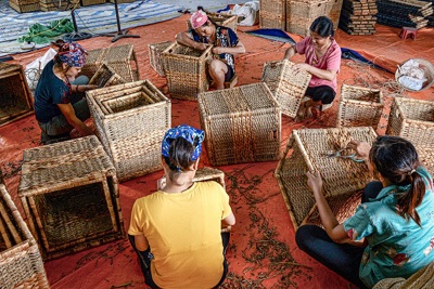 [Hà Nội trong tôi] Làng nghề đan cỏ tế Phú Túc