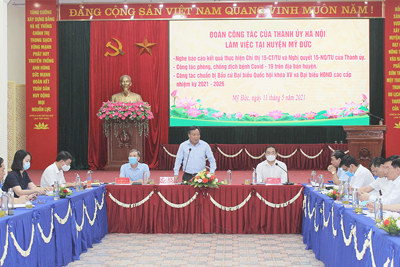 Phó Bí thư Thành ủy Nguyễn Văn Phong: Huyện Mỹ Đức tập trung toàn diện để tổ chức thành công cuộc bầu cử