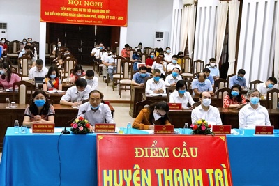 Ứng cử viên đại biểu HĐND TP Hà Nội khóa XVI tiếp xúc cử tri tại huyện Thanh Trì