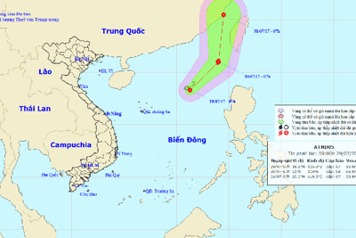 Áp thấp nhiệt đới sẽ mạnh lên thành bão số 5?