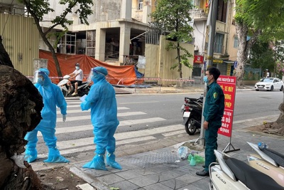 Quận Hai Bà Trưng: Phong tỏa tại phố Tô Hiến Thành để thực hiện phòng chống dịch Covid-19