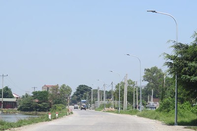 Huyện Phú Xuyên hoàn thành dự án lắp đặt điện chiếu sáng