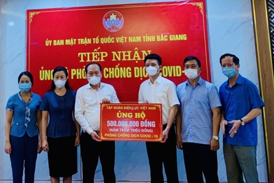 EVN ủng hộ 1,5 tỷ đồng cho Bắc Giang, Bắc Ninh, Đà Nẵng chống dịch