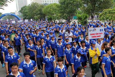 5.000 người đi bộ cổ vũ đoàn thể thao Việt Nam dự SEA Games 29
