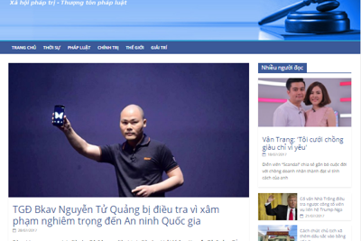 Phapluat.news mạo danh trang web của Sở Tư pháp Hà Nội
