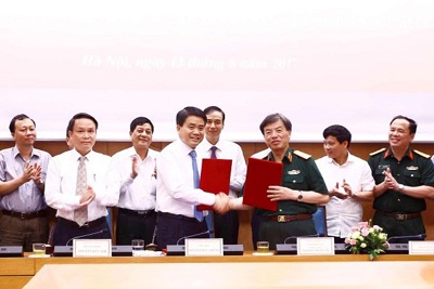 Hà Nội ký kết phối hợp công tác với Thông tấn xã Việt Nam và báo Quân đội Nhân dân
