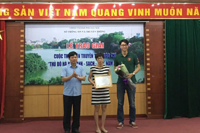 Trao giải tuyên truyền “Thủ đô Hà Nội xanh - sạch - đẹp” năm 2016