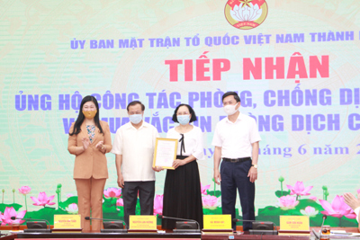 Hà Nội: Tiếp nhận hơn 20 tỷ đồng ủng hộ mua vaccine và phòng, chống dịch Covid-19