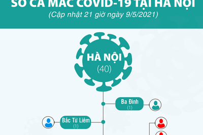 [Infographic] Cập nhật tình hình ca mắc Covid-19 trong cộng đồng tại Hà Nội từ ngày 29/4 đến nay