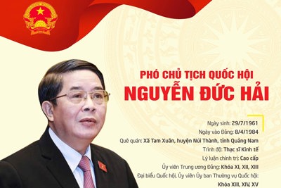[Infographic] Chân dung Phó Chủ tịch Quốc hội khóa XV Nguyễn Đức Hải